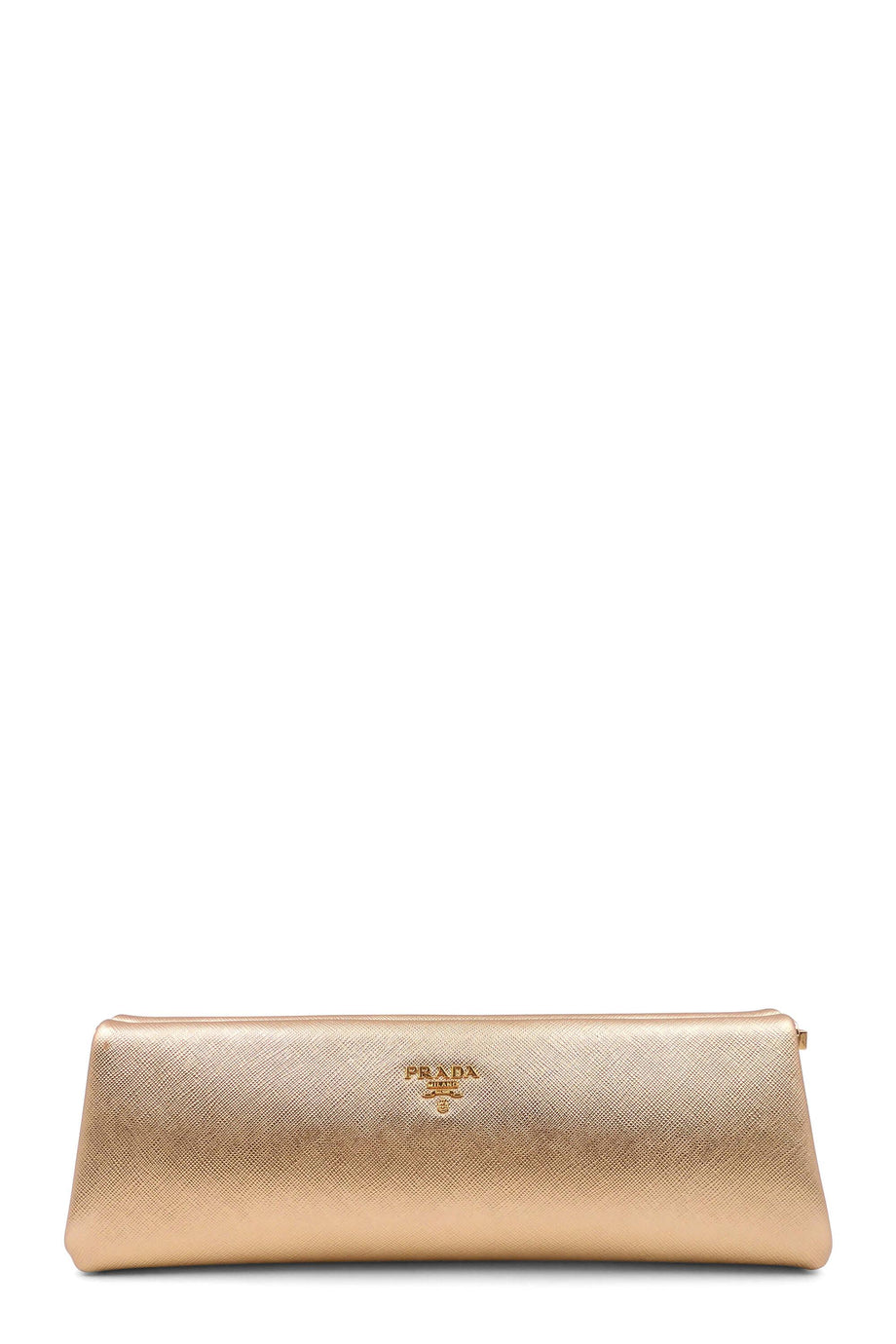 prada gold clutch bag