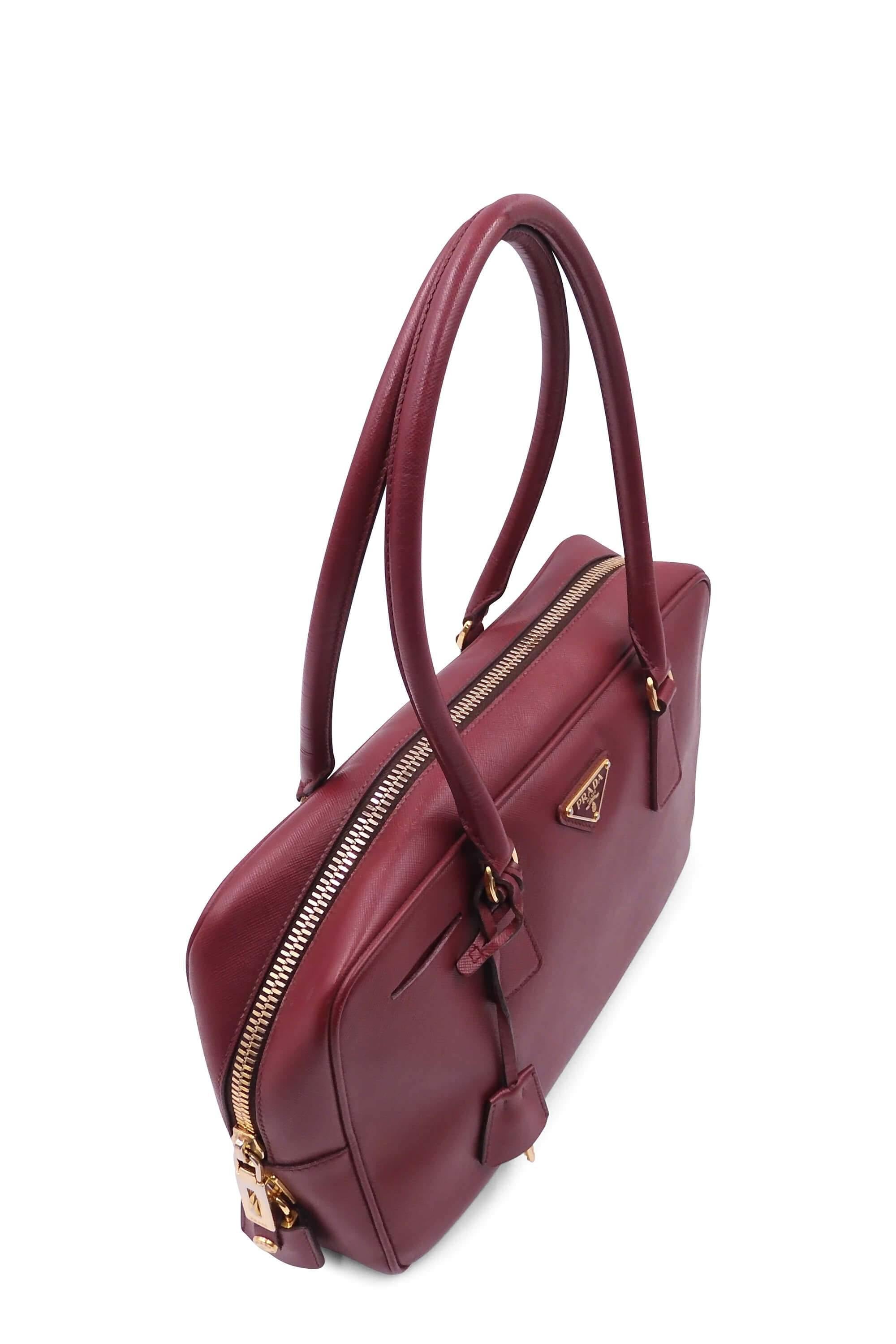 Buy Authentic, Preloved Prada Saffiano Lux Top Handle Bauletto Cerise Bags  from Second Edit by Style Theory