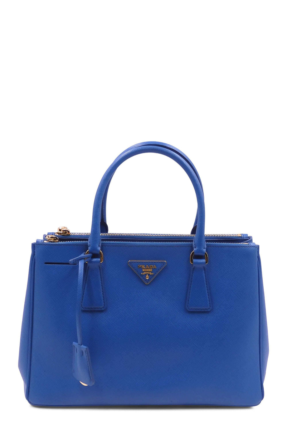 Buy Authentic, Preloved Prada Small Saffiano Lux Double Zip Tote Cobalto  Bags from Second Edit by Style Theory