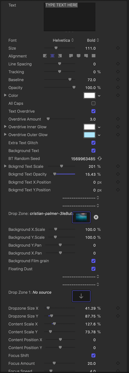 finale inventory presets