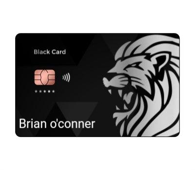 SOBRECARD Black Card Lion (Personalizado) - SOBRECARD