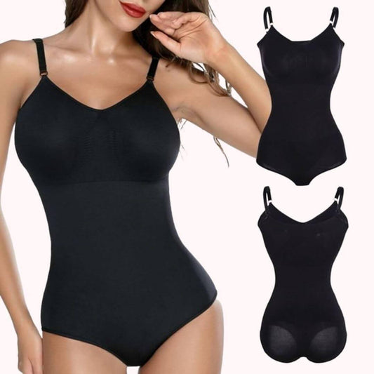 HOTALFA Shapewear for Women Tummy Control Bodysuit Mid Thigh Open Gusset  Full Body Shaper