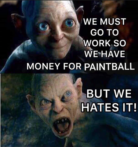 gollum paintball meme