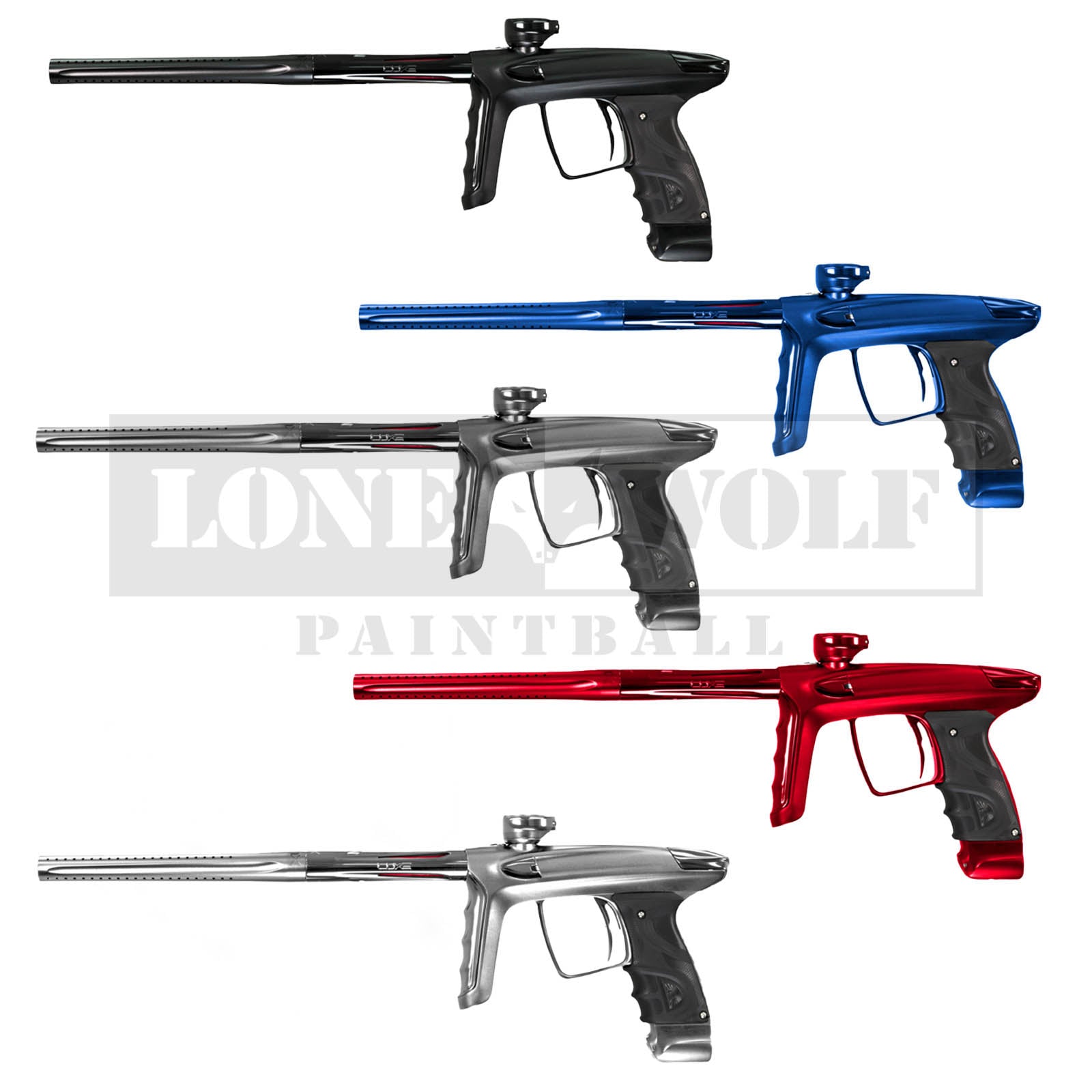 HK Army Fossil LV1.6 Paintball Gun - Lava (Dust Black/Dust Red)