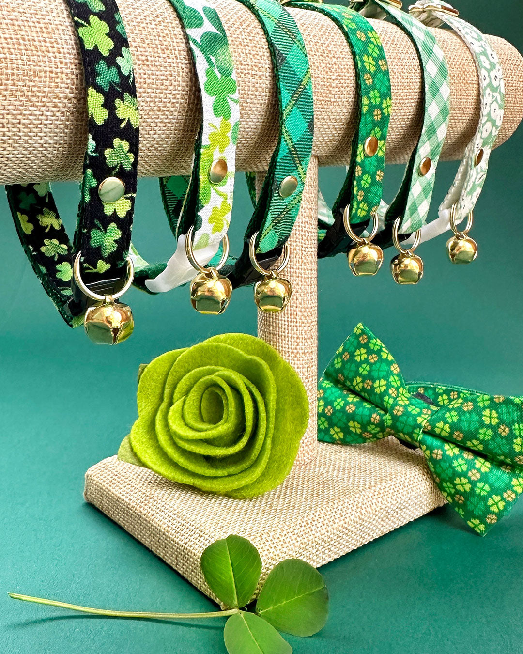 St. Patrick's Day Cat Collars, Bow Ties & Bandanas from Made By Cleo
