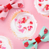 Pet Bandana - "Hey Cupcake - Pink" - Valentine's Day Cupcake Bandana for Cat + Small Dog / Birthday / Slide-on Bandana / Over-the-Collar (One Size)