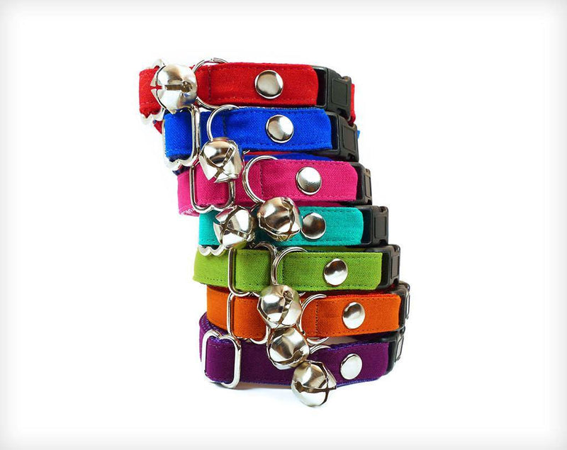 Luxe Solid Color Pet Collars (7 Styles) - Cat Collar & Dog Collar Sizes - Made By Cleo