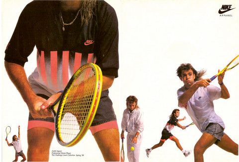 vintage nike challenge court andre agassi magzine journal poster collection