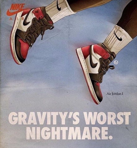 nike air jordan 1 gravity worst nightmare poster retro sneakers vintage 