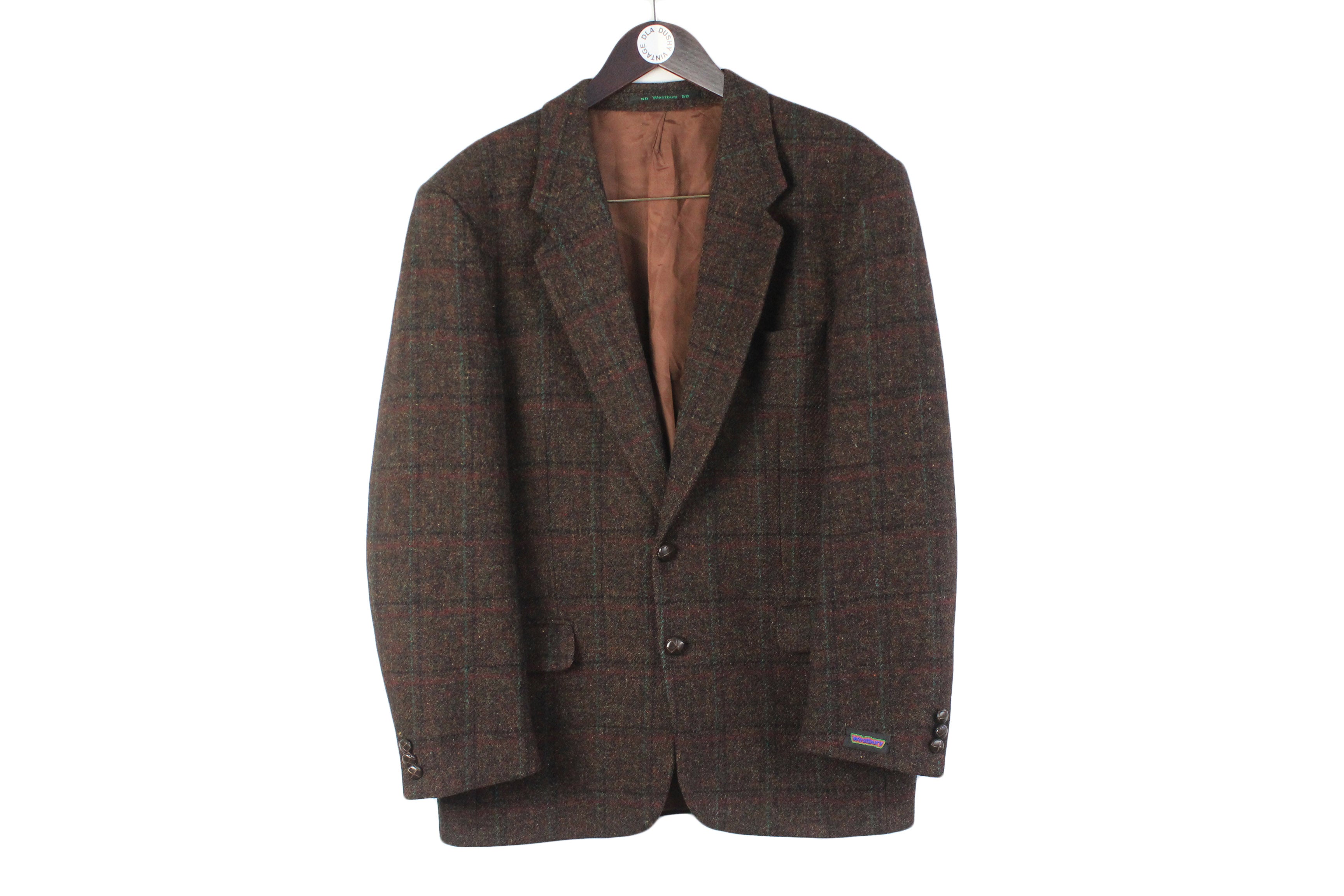 Vintage Harris Tweed x Westbury Blazer XLarge – dla dushy