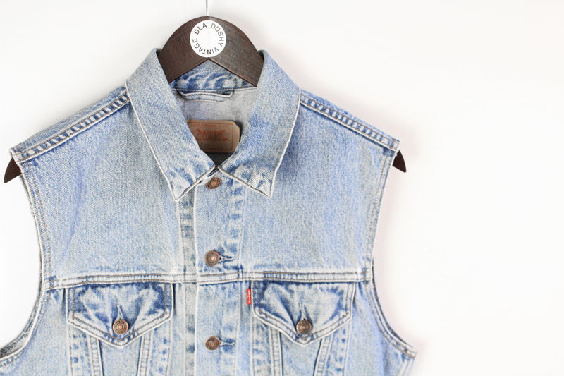 Vintage Levis Denim Vest Women's Large – dla dushy