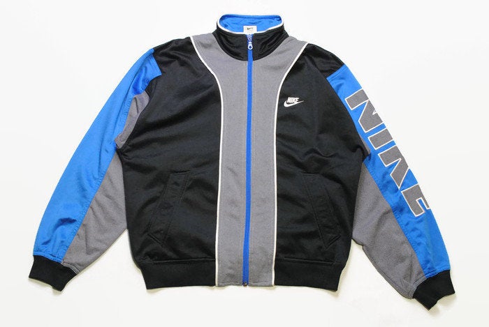 navy blue nike track jacket