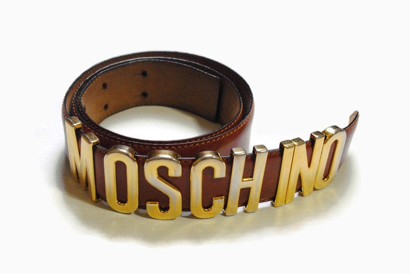 moschino belt brown