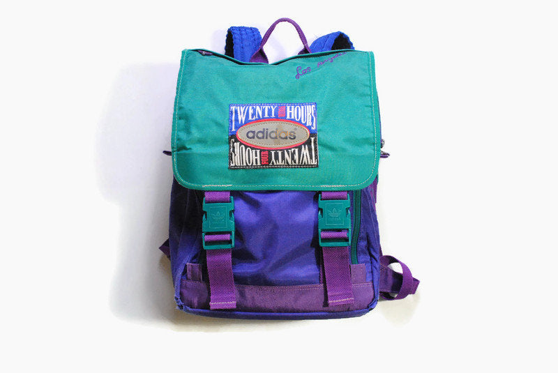 nike backpack purple and green