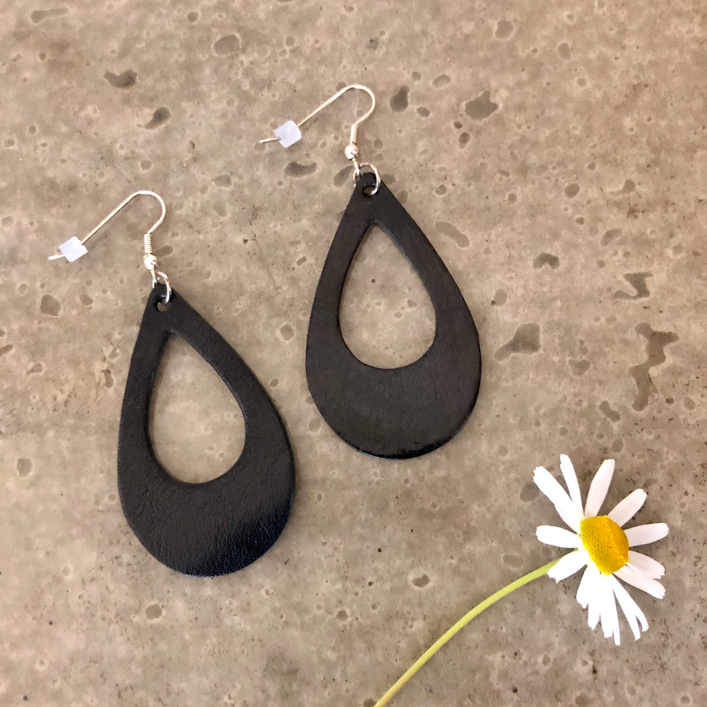 Leather Fringe Earrings – cinder + salt