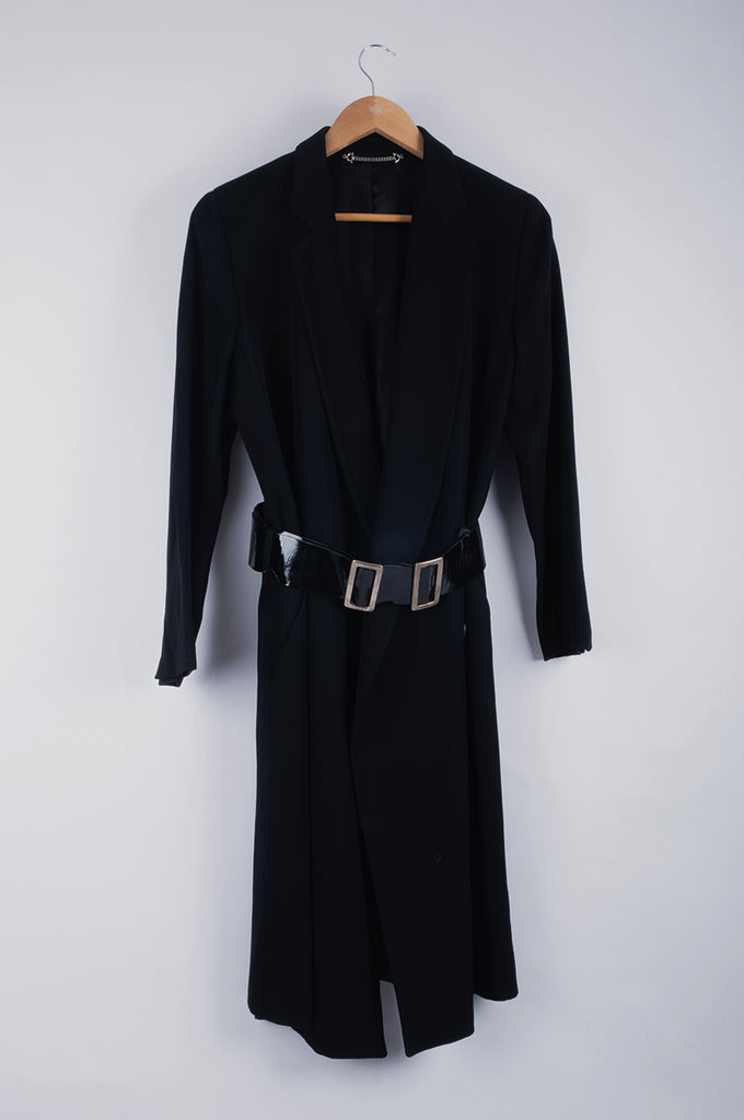 Vintage 1997 Gucci By Tom Ford Black Belted Coat | Nordic Poetry