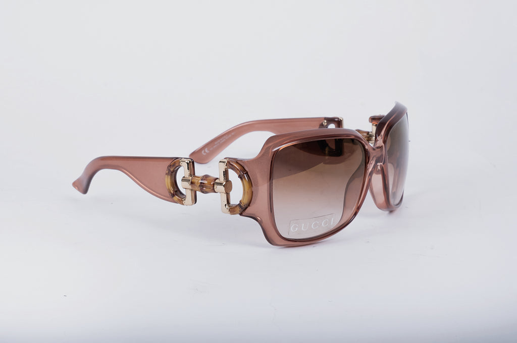 Vintage Rare 2000's Brown Gucci Bamboo Horsebit Sunglasses | Nordic Poetry