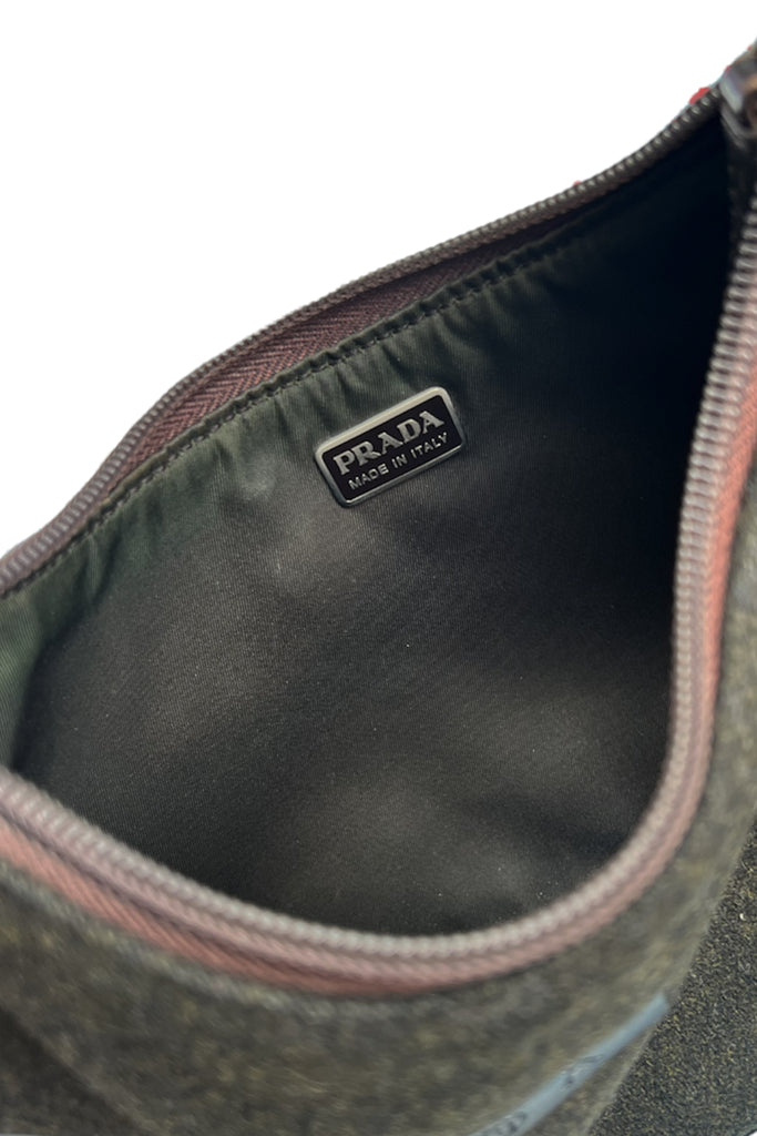 殿堂 1999ss shoulder prada 1999ss wool shoulder prada bag bag