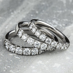 Three diamond anniversary rings from Benchmark Rings