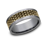 Ammara Stone's Men's Engagement Ring The Rhaegal in Tantalum and Yellow Gold