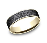 Men's Engagement Ring The Dynasty in Yellow Gold and Tantalum Dark