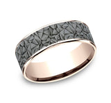 Ammara Stone's Men's Engagement Ring The Gallery in Tantalum and Rose Gold