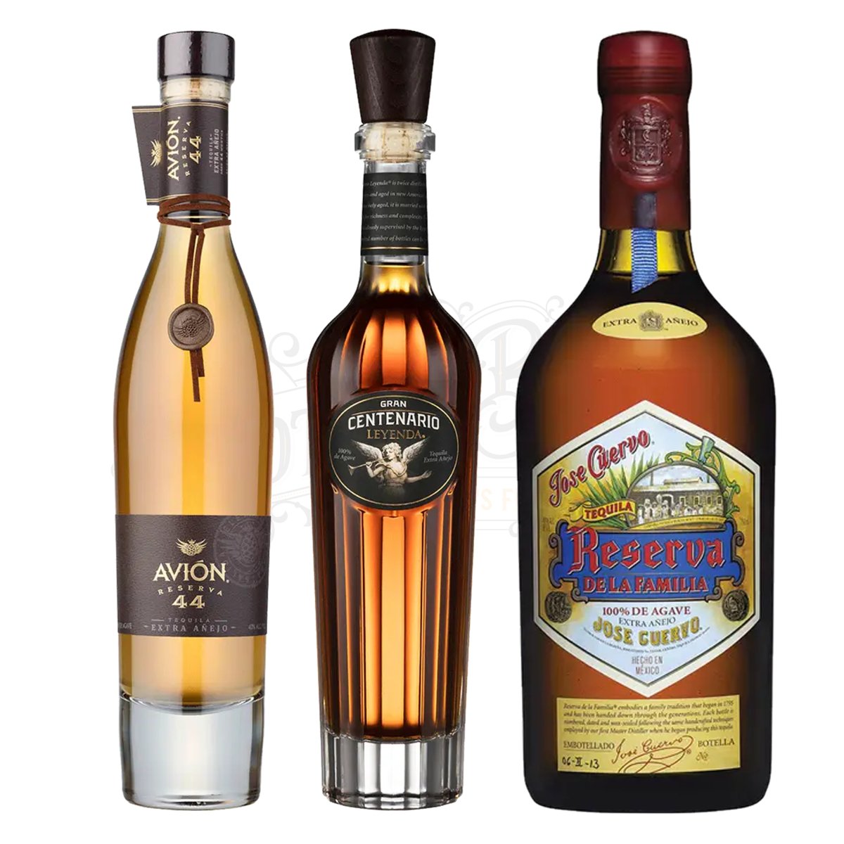 Avion Reserva 44, Gran Centenario Leyenda & Jose Cuervo Reserva De La Familia Tequila Bundle