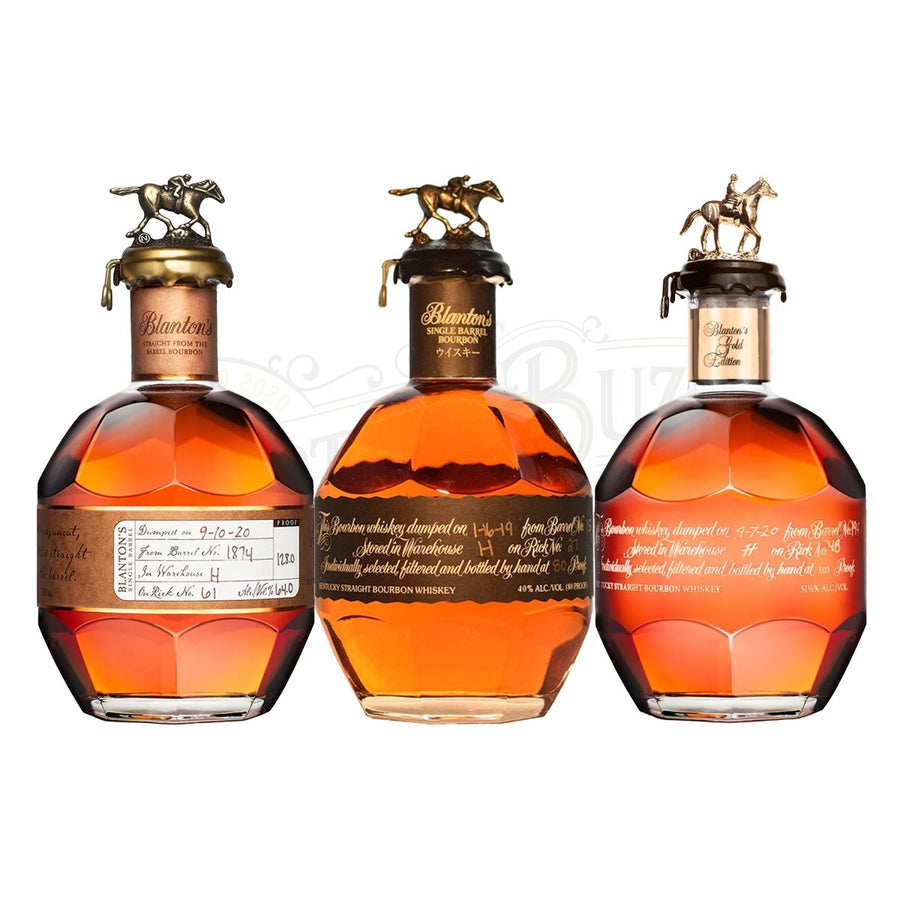 Blanton's Straight from the Barrel, Original Single Barrel & Gold Edition  Bourbon Bundle