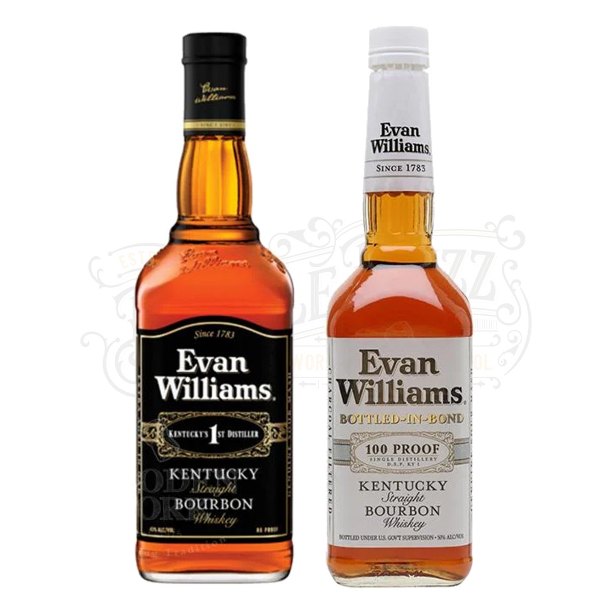 Evan Williams Black Label Bourbon & 100 Proof Bottled In Bond Bundle