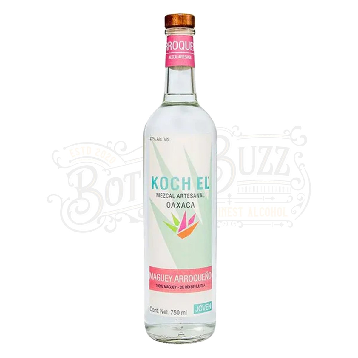 Koch El Mezcal Artesanal Joven Maguey ArroqueÃ±o De Rio De Ejutla