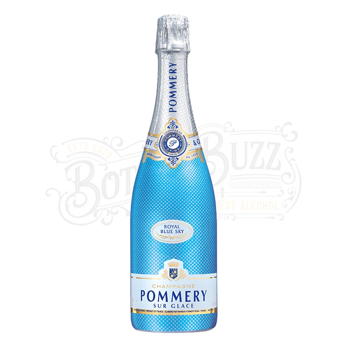 Pommery Champagne Dry Royal Blue Sky Sur Glace