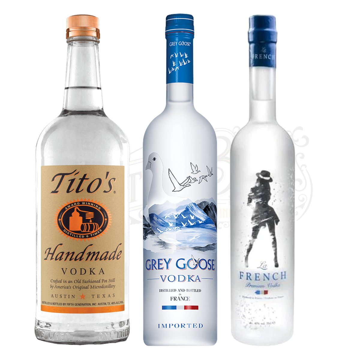 Tito's, Grey Goose & La French Vodka Bundle