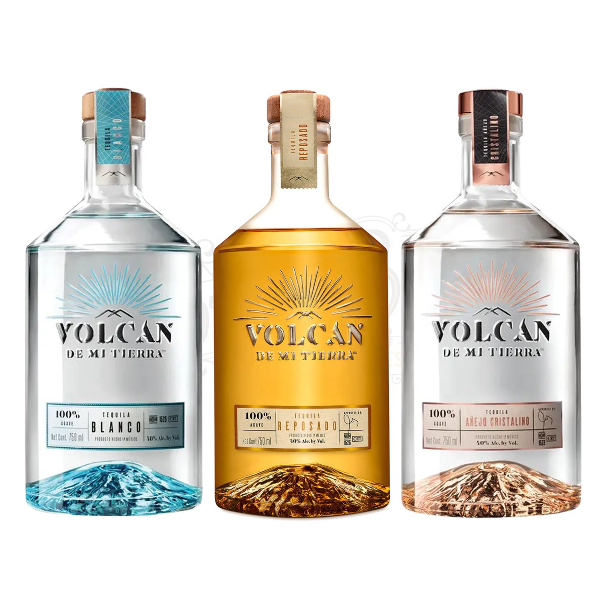 Volcan De Mi Tierra Tequila Blanco, Reposado & Añejo Cristalino Bundle