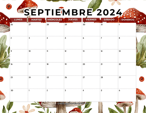 Plantilla de calendario septiembre 2024 inicia lunes #42