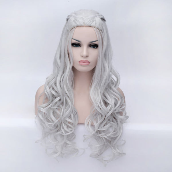 silver costume wig