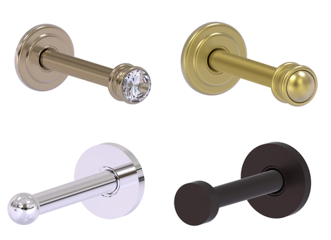 Retractable hooks in four sample finishes