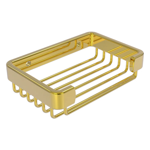 Wall mounted brass soap basket