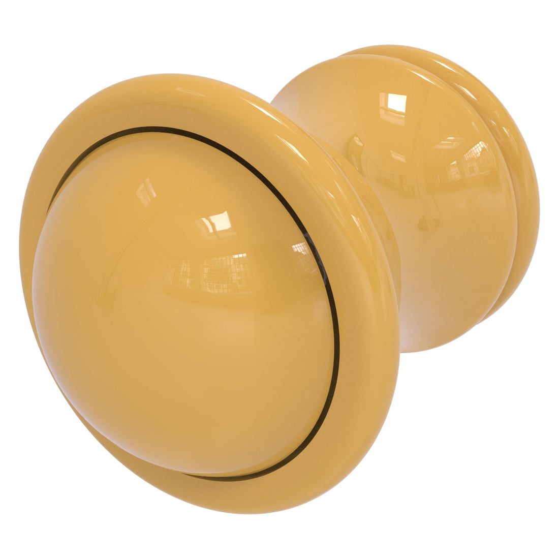 Brass cabinet knob Golden Yellow finish