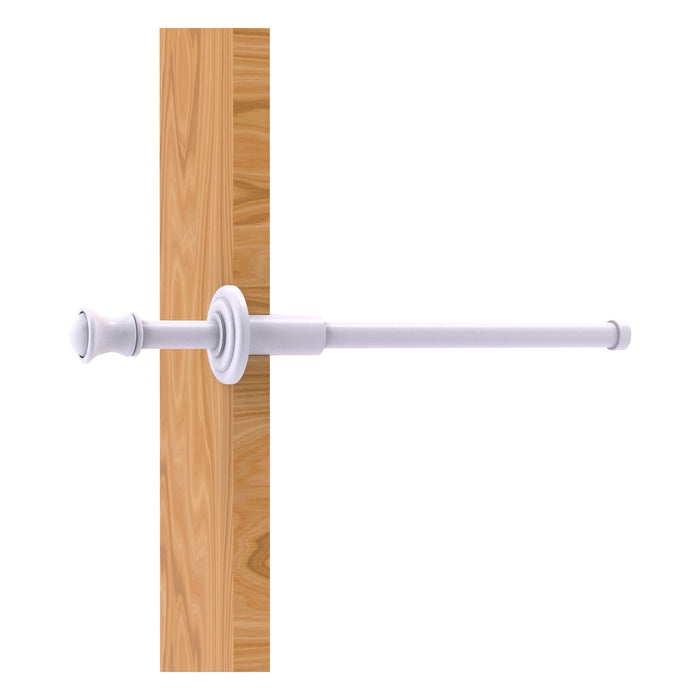 Retractable brass and wood garment rod