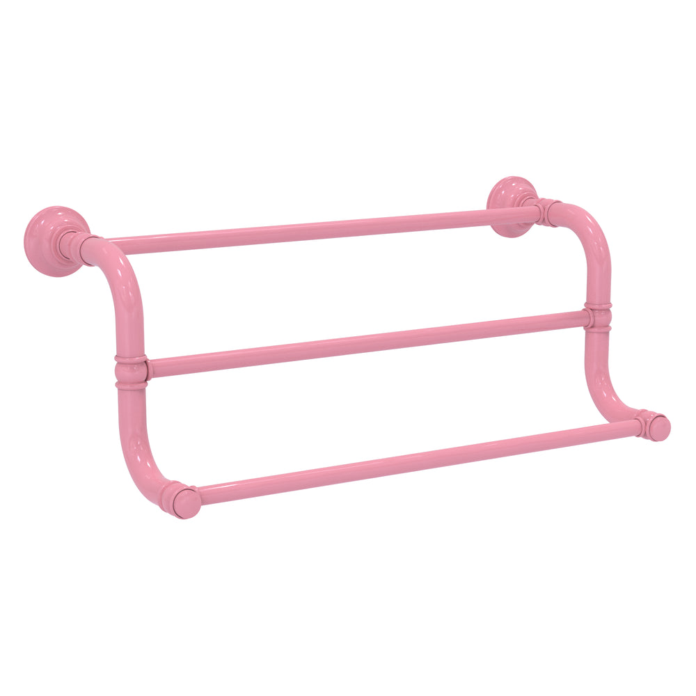 Pink brass hand towel holder