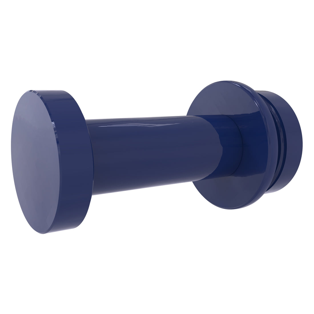 Brass shower door hook in Mediterranean Blue