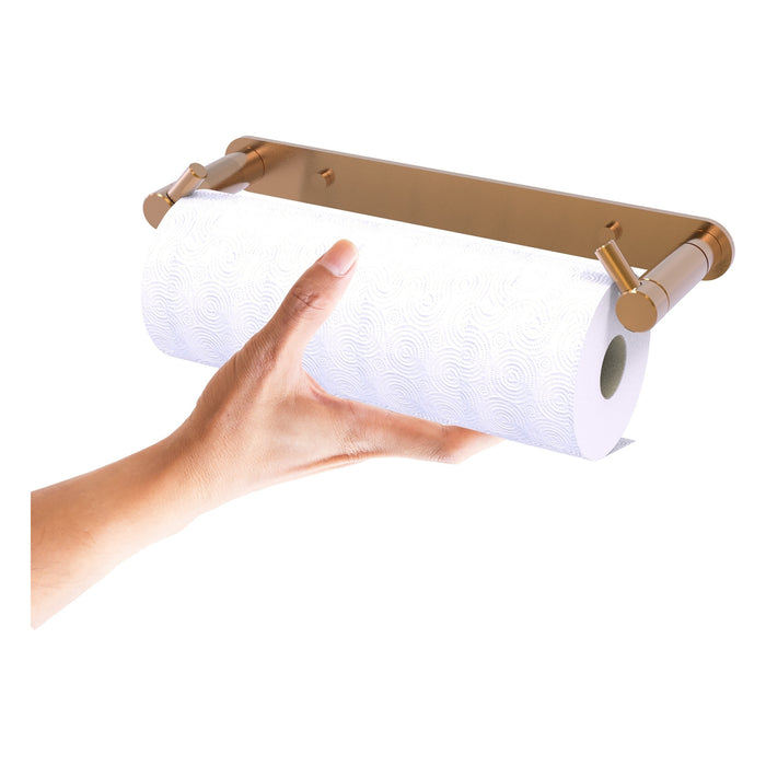 Wall mounted brass paper towel holder