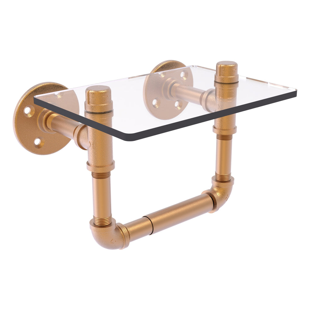 Steampunk TP holder with glass shelf