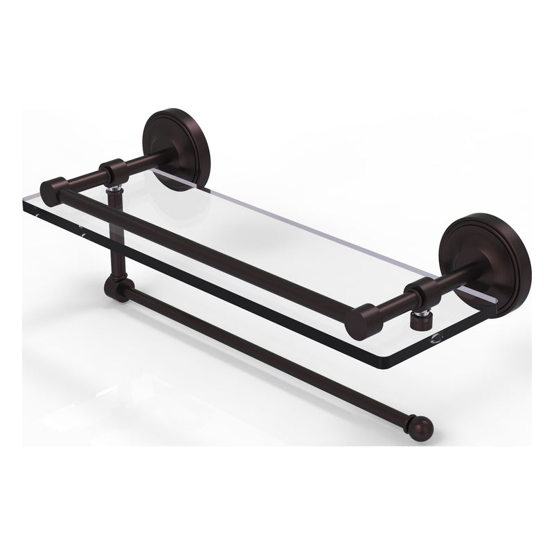 Prestige Regal Collection Paper Towel Holder with Gallery Rail Glass Shelf