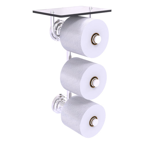 2 roll TP holder with wood shelf