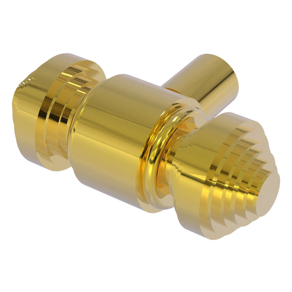 one and a half inch horizontal brass cabinet knob