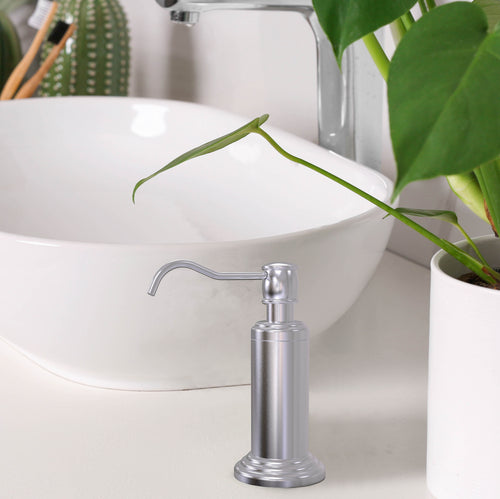 All-brass vanity top soap dispenser