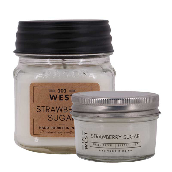 Strawberry Sugar Jar Candle | 101 West | Coastal Gifts Inc