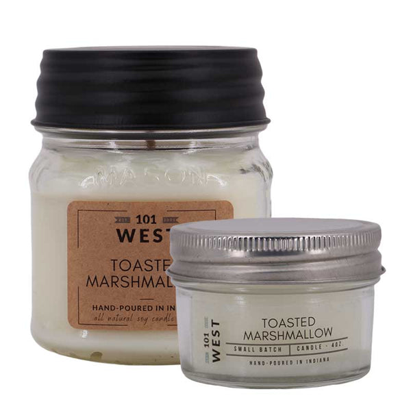 Toasted Marshmallow Jar Candle | 101 West | Coastal Gifts Inc