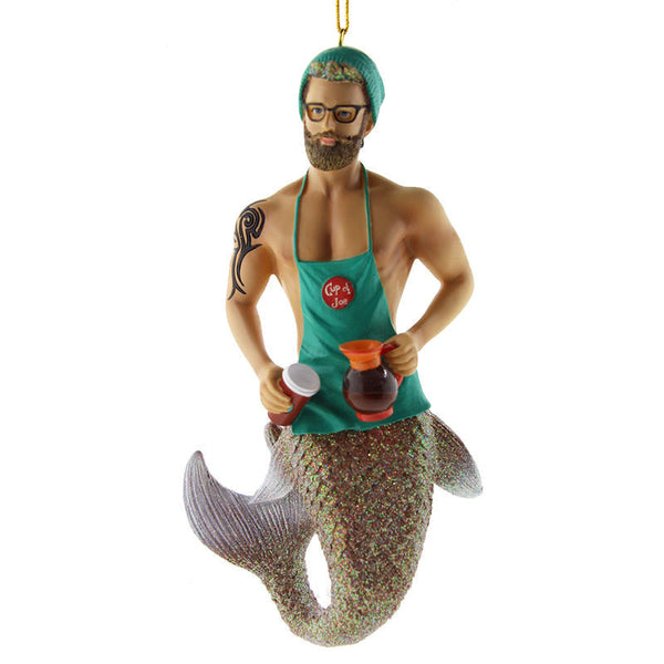 Java Joe Merman Christmas Ornament | December Diamonds | Coastal Gifts Inc